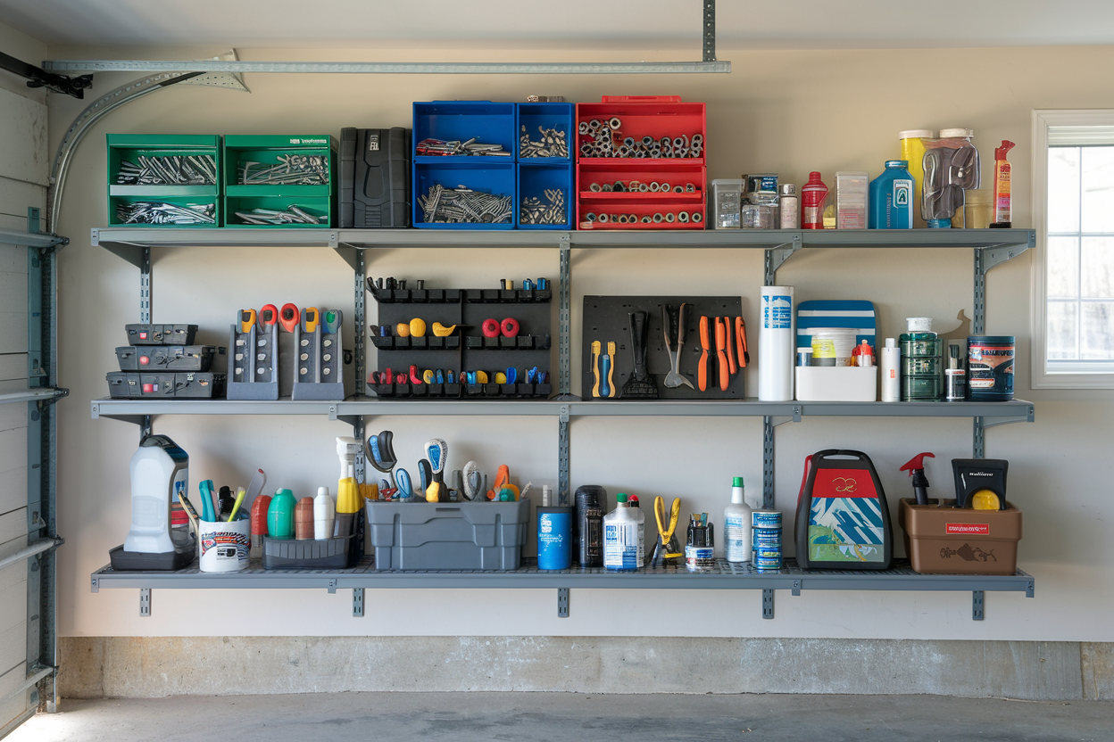 Une étagère de garage
